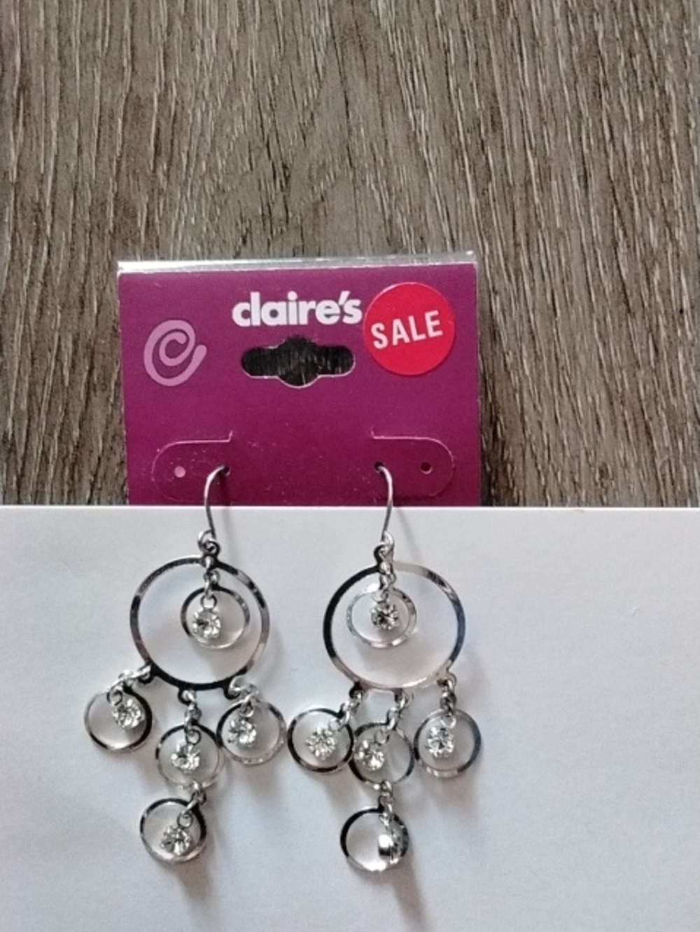 Claire's Silver Tone Multi-Hoop Dangle Earrings